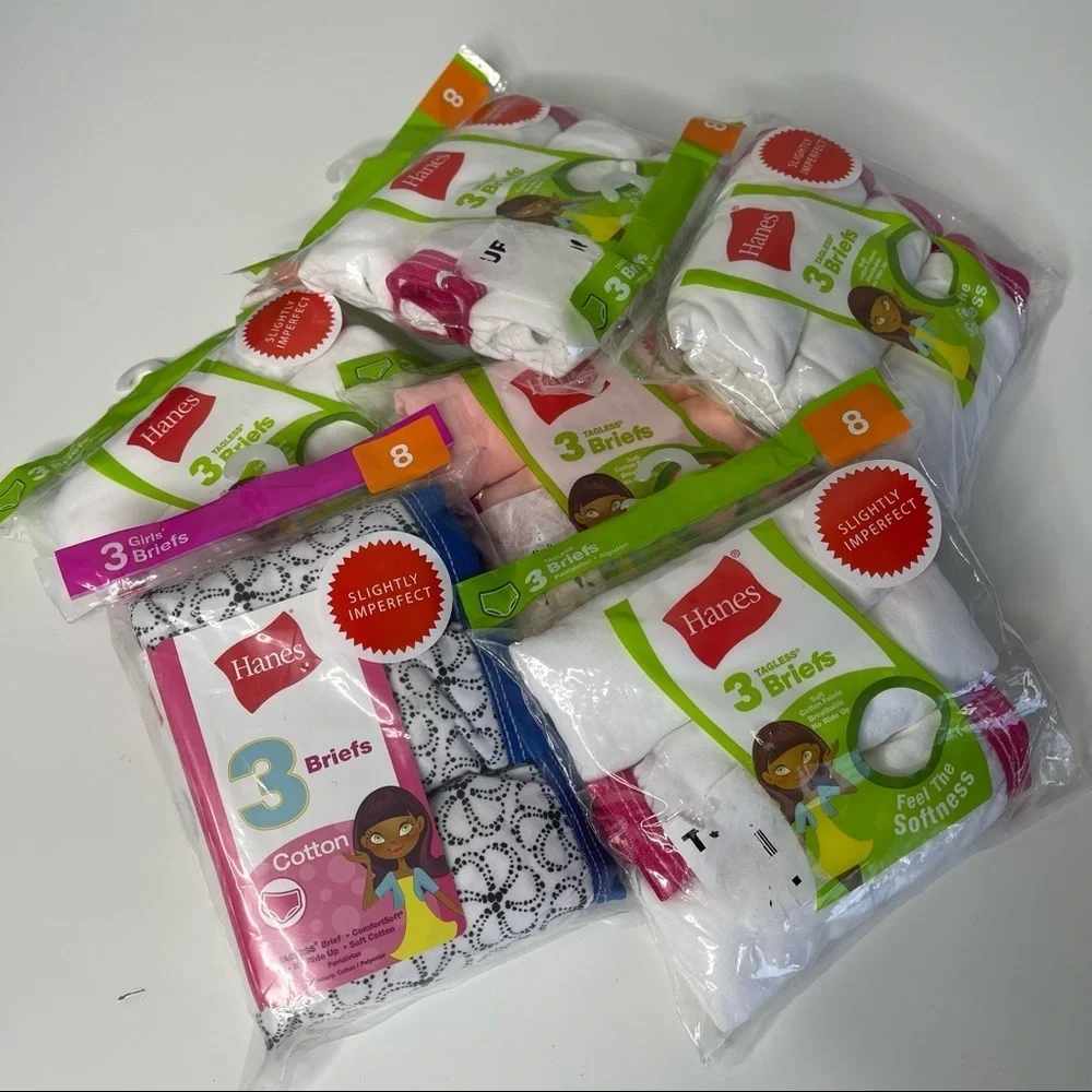 Hanes size 8 bundle of briefs